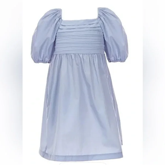 Copper Key Sz S Blue Girl’s Margo Dress Square neck Puff short‎ sleeves Sz S