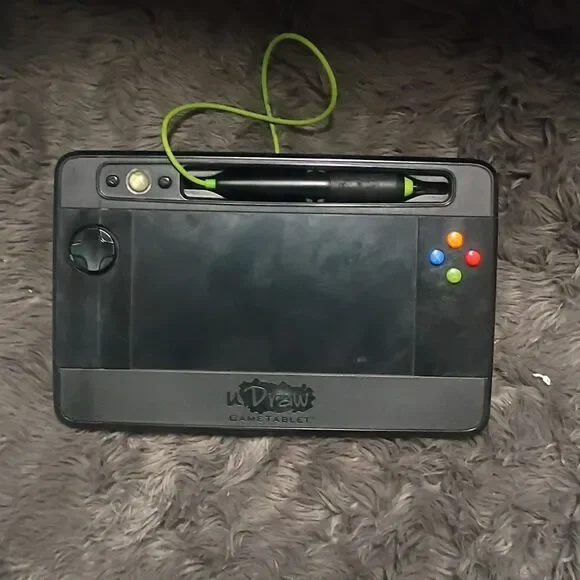uDraw GameTablet Wired Gamepad Controller w/ Stylus, Black/Green