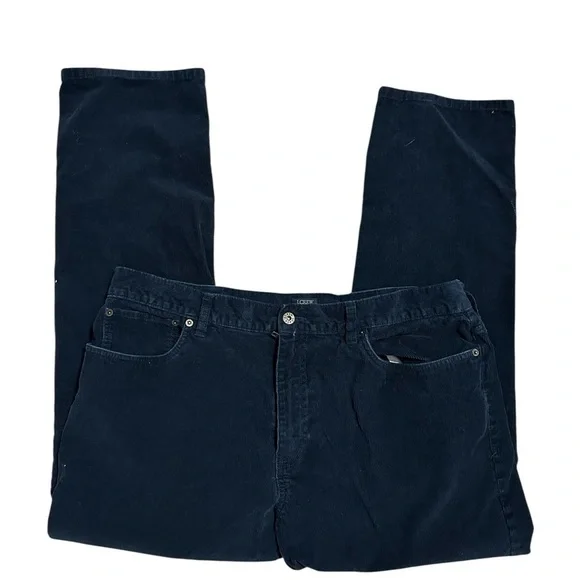 J. Crew‎ Factory Men's Dark Blue Corduroy Pants Size 38 Preppy Winter