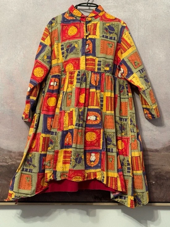 Baby Mini Catamini Girl's Dress French Fairy Tales Size 6A/ 114 Long Sleeve