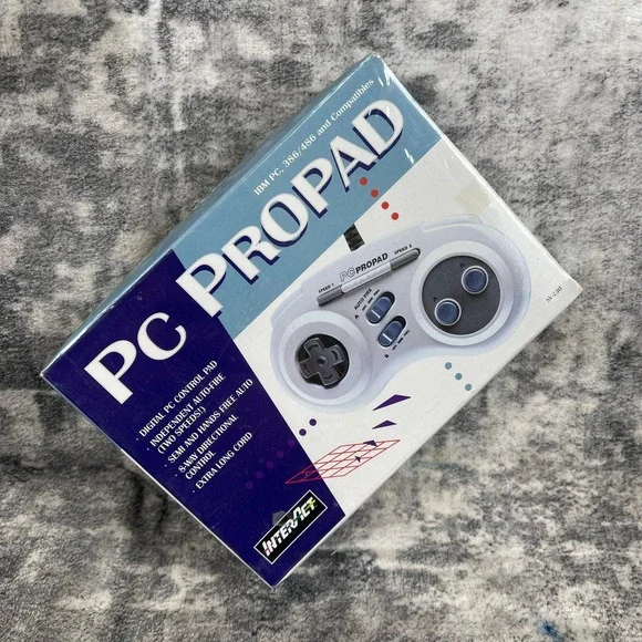 Vtg Interact PC ProPad SV-230 IBM 386 486 Game‎ Controller Sealed Big Box New