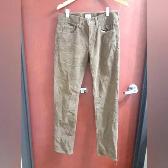J Crew Men's 484 Slim Corduroy Pants Brown Size 29/32 Good Condition
