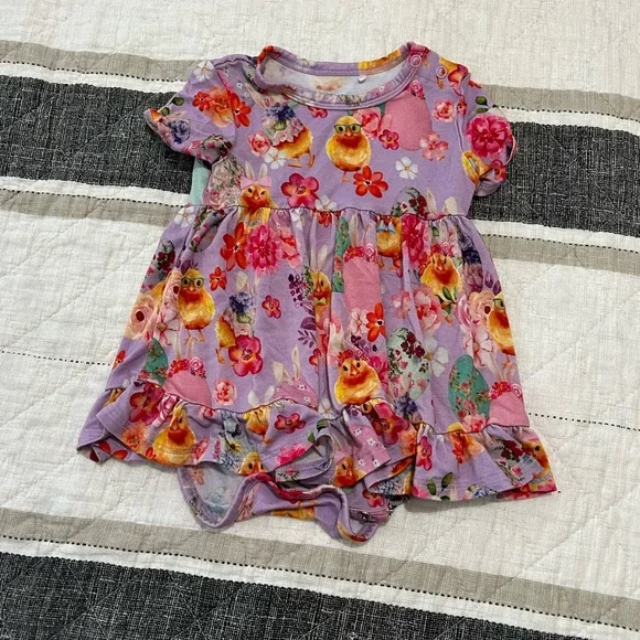 Posh Peanut Purple Baby Dress