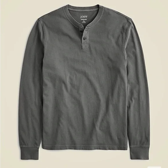 J  crew galvanized iron Vintage-wash cotton henley