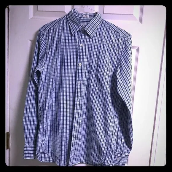 J Crew tailored fit men size small button up blue