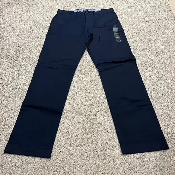 NEW J Crew Original Chino Pant Straight Leg 31x32 Navy Blue Preppy Classic Work