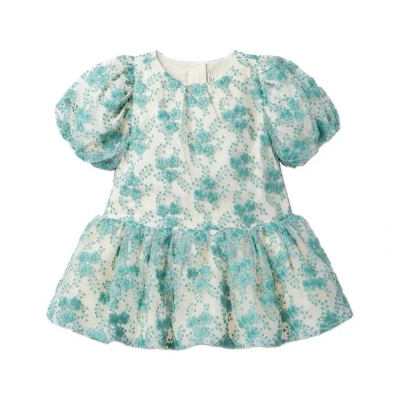 Janie‎ And Jack Special Occasion Floral Fete Tulle Dress Girls Size 6 Wedding