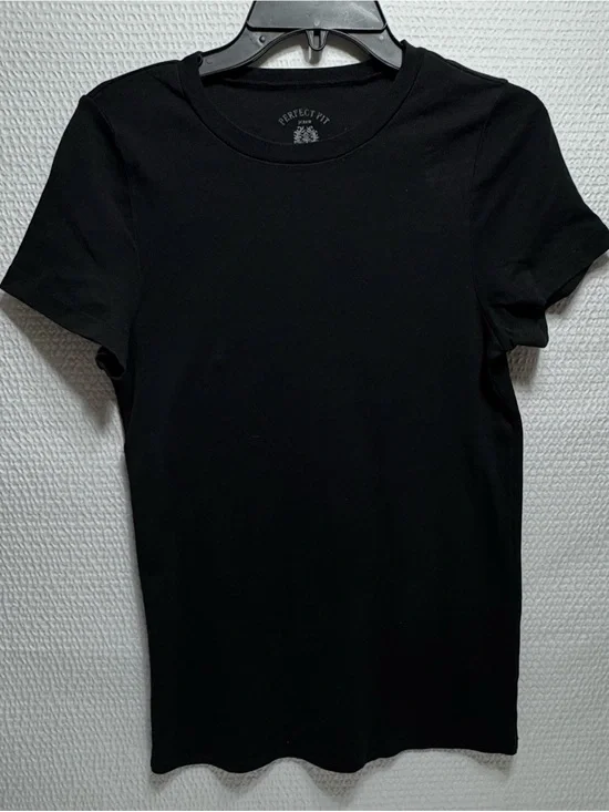 Vintage  J crew prefect fit Black women Crew Neck T-Shirt  XL