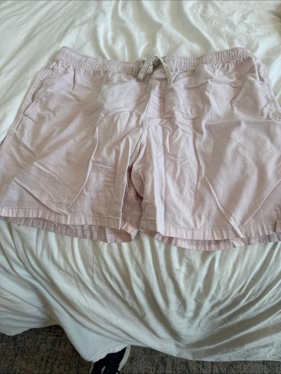 J Crew Oxford Light Pink Drawstring Men’s Pajama Shorts