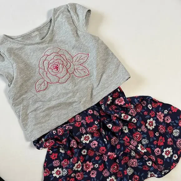 Gymboree Floral Cropped Shirt Dress Sz 10