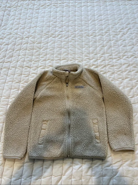 🐚 Columbia Kids Beige Sherpa Jacket (S) -🐚