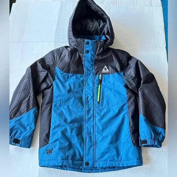 Gerry Ski‎ Jacket Youth Boys M-10/12 Blue Full Zip Hooded Winter Snowboard Coat