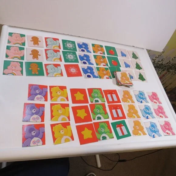 Care Bears Vintage Craft Paper Squares Ephemera Junk Journal Scrapbook Lot