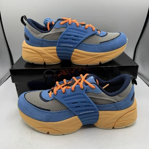 Nike Jordan Trunner O/S SP Shoes Men Sz 9.5 Blue Beyond/Atomic Orange IQ5649-400