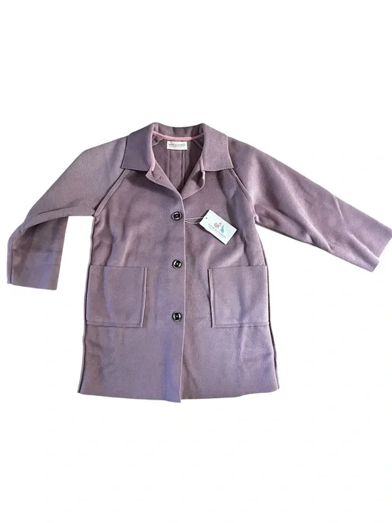 Kids Lavender Button-Front Pea Coat by Annie & Charles