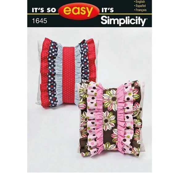 Simplicity Sewing‎ Pattern 1645 Pillow Detachable Ruffle
