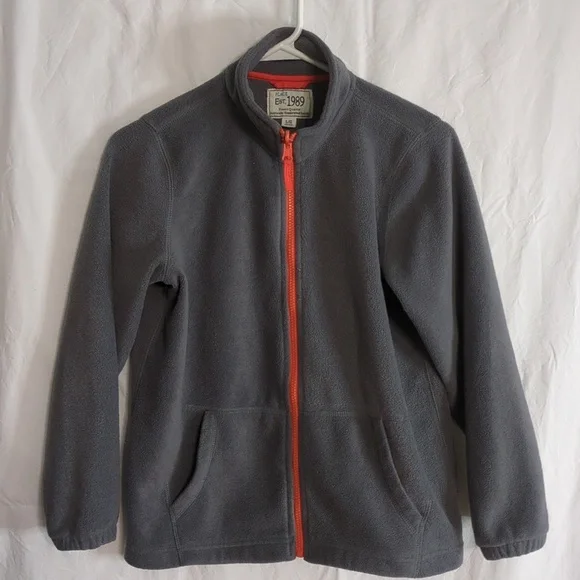 Place | Grey Front Zipper Fleece Jacket | L (10-12)