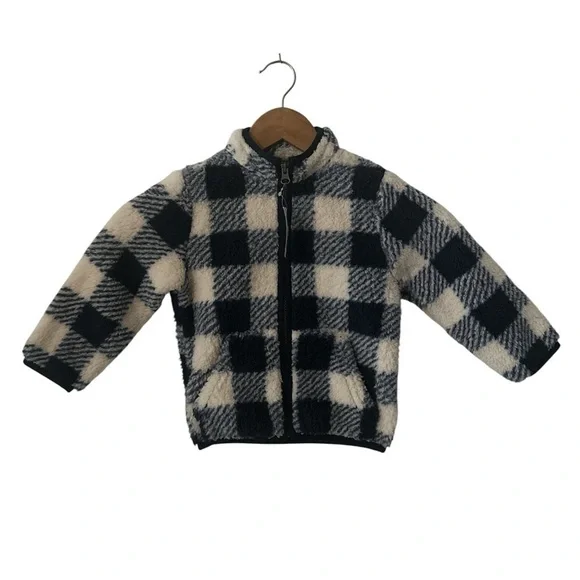 NEW The Children’s Place Plaid Fleece Jacket sz Various