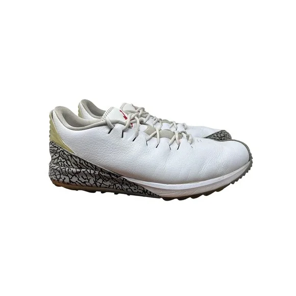 Jordan ADG Golf Shoes Size 11.5 White Cement Elephant Print AR7995-100