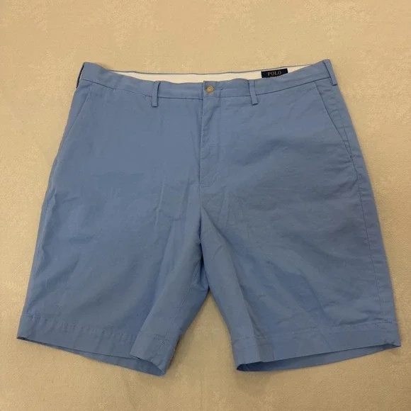 Polo Ralph Lauren Shorts Mens 38 Light Blue Stretch Classic Fit Chino 9