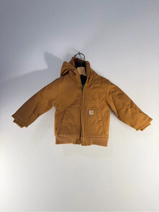 Carhartt Canvas Insulated Hooded Active Jacket Sz 18 months