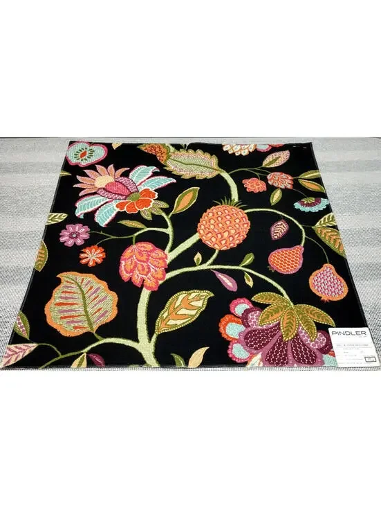 Pindler Palm Court Noir Black Strange FRUIT Designer Fabric Sampler 23x23