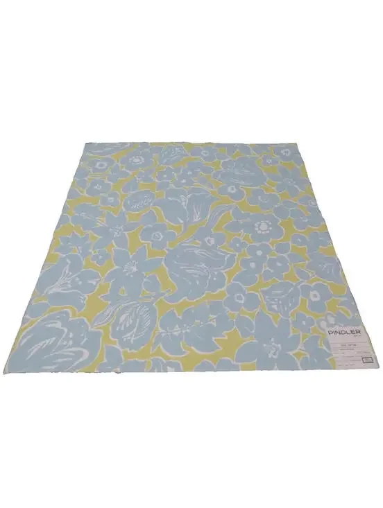 Pindler 100% Cotton Chartreuse Pop Art Blue Designer Fabric Sampler 23.5 x 24 in