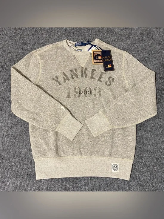 Polo Ralph Lauren x New York Yankees Vintage Fleece Mens S Crewneck Sweatshirt