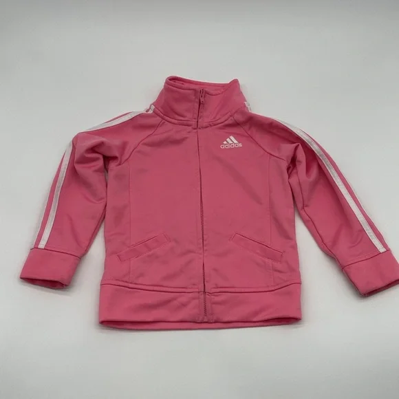 Adidas‎ Girls Pink 3-Stripe Full Zip Track Jacket AG4823 Size 24M