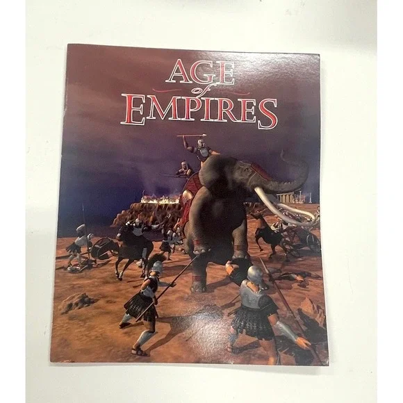 Vintage 1997 Age of Empires PC Game Tech Tree Reference Guide Fold-out Microsoft