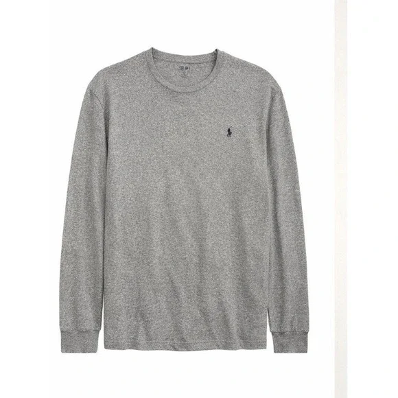 Polo‎ Ralph Lauren Shirt Mens XLarge Grey Custom Fit Long Sleeve Crew Neck