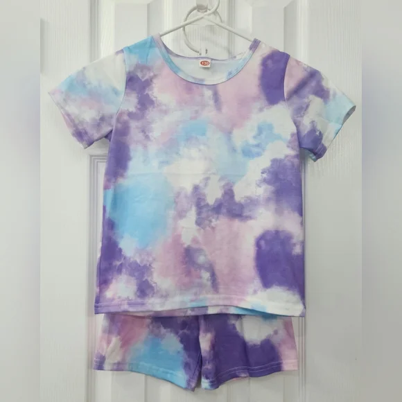 Kids Tie-Dye Set - Purple, Blue, Pink Size: 6/7