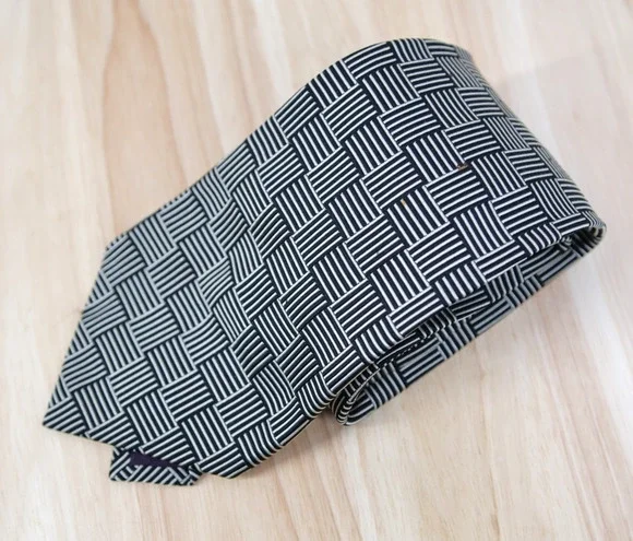 Polo by Ralph Lauren Neiman Marcus Tie Mens 100% Silk Geometric Handmade USA