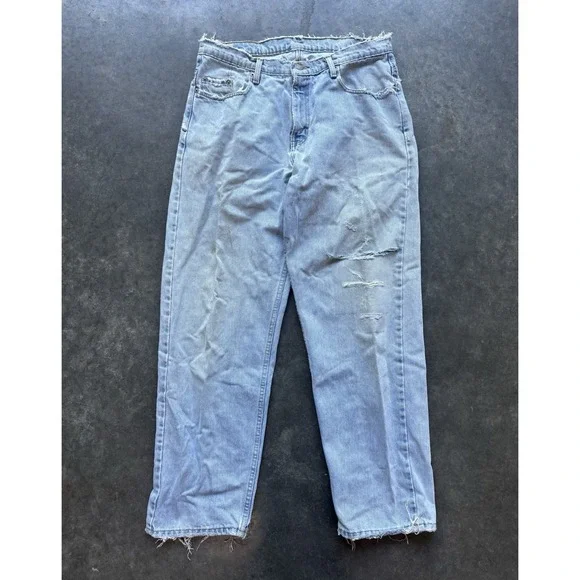 Polo Ralph Lauren Loose Fit Jeans Men's Denim Straight Leg Light Wash 34X32