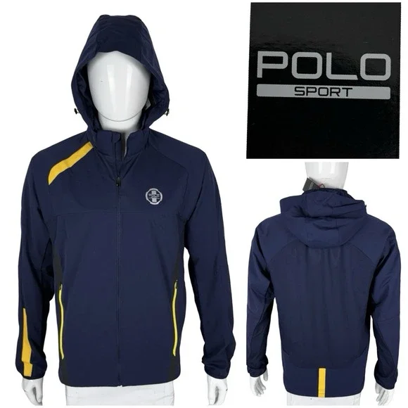 Polo Sport Ralph Lauren Mens Medium Jacket Blue Lightweight Vented Navy NWT