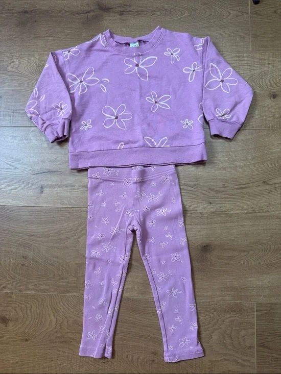 Carter's Lavender Floral 2-Piece Sweater and leggings set
