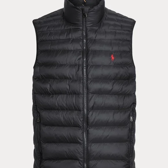 NWT‎ POLO RALPH LAUREN MEN'S PACKABLE DOWN VEST BLACK