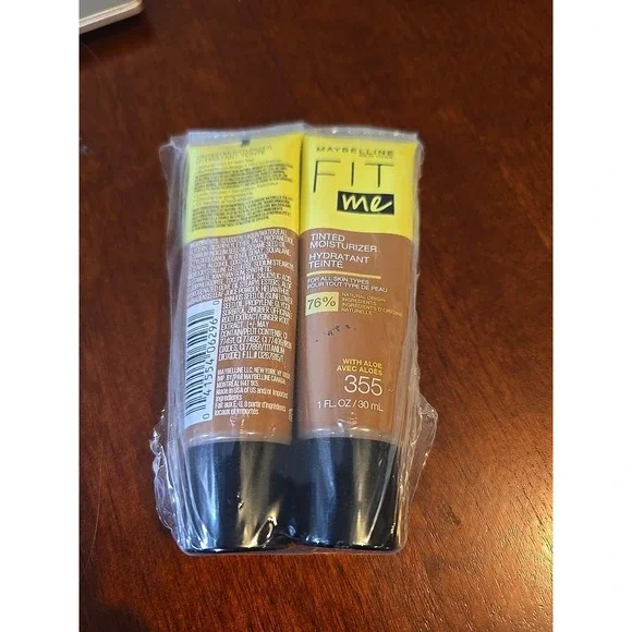 Maybelline Fit Me Tinted Moisturizer 1 Fl Oz Natural‎ Coverage 355 Lot Of 2