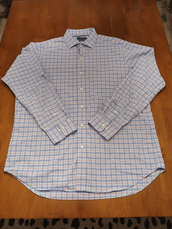 Polo Ralph Lauren Performance Men's XL Plaid Long Sleeve Button-Up PGA 100th
