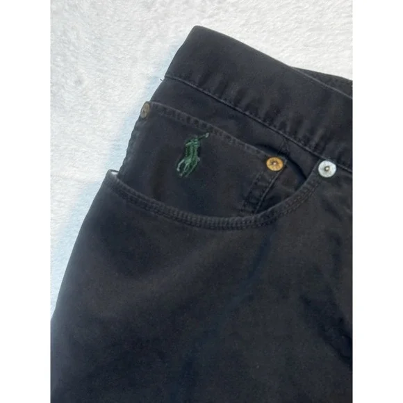 VTG Polo Ralph Lauren Jeans Mens 40x30.5 Authentic Dungarees Classic Faded Black