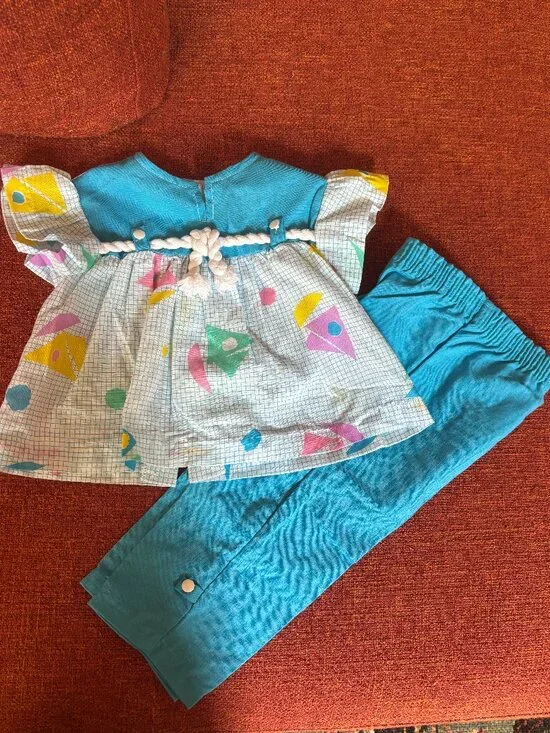 Handstands Vintage 1980s 18 Months 2-Piece Outfit Graphic Print