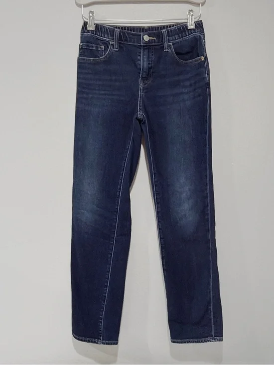GAP Kids Denim Straight Jeans Elastic Waist Blue Size 14