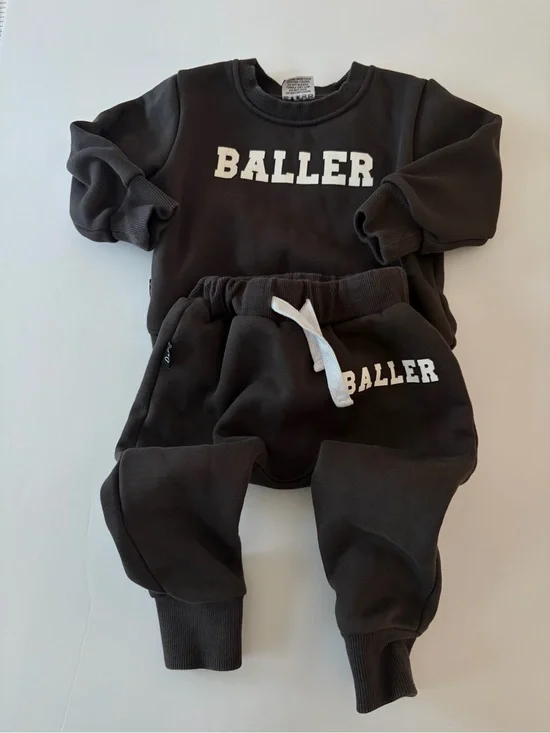 Olive + Scout Baller Boys Jogger Set Size 18-24 Mo Fall Back To School Swag