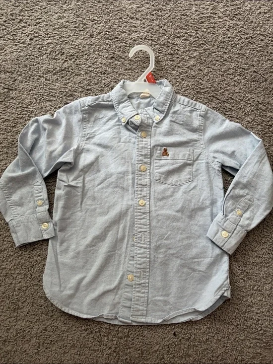 GAP Light Blue Button-Down Oxford Shirt for Kids