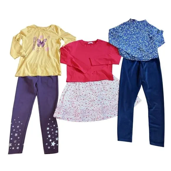 Girls Sz 14 Winter Essential Bundle - Lot of 6, Sweats Long Sleeve Shirts Skirt