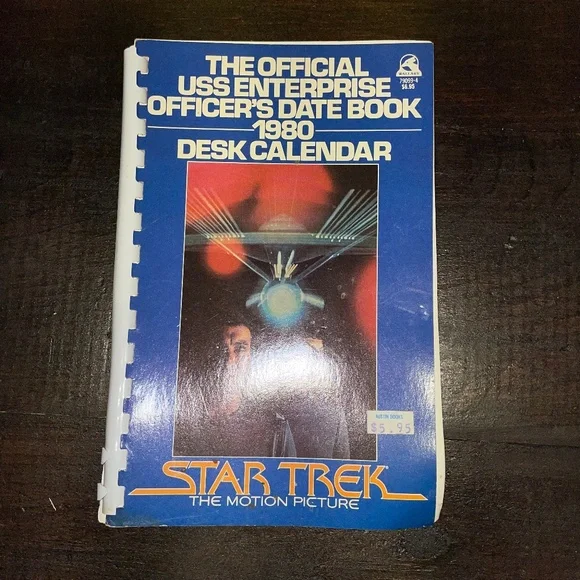 Star Trek Official USS Enterprise Officer's Date Book 1980 Desk Calendar Wallaby