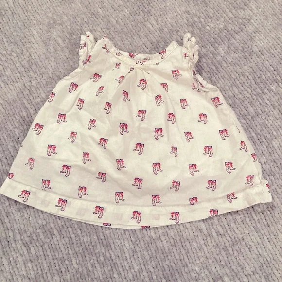 Paddington Bear for baby Gap Top‎ Blouse Boot Print 3-6 months