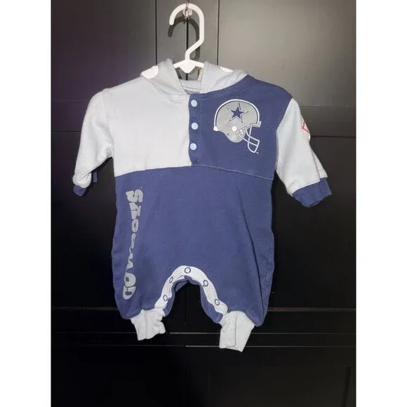 Vintage NFL Navy Hooded Jumpsuit Size 3-6m
