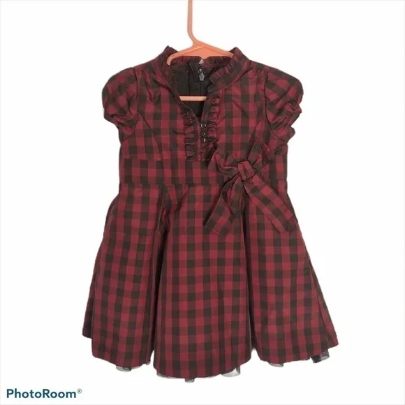 Baby Gap Buffalo Plaid Bow Dress 18 - 24 months