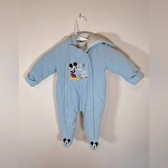 Disney Mickey Mouse 3–6 months baby fleece snowsuit